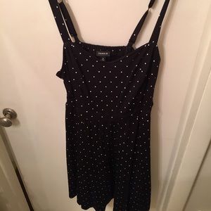 Torrid Black And White Polka Dot Tank Dress